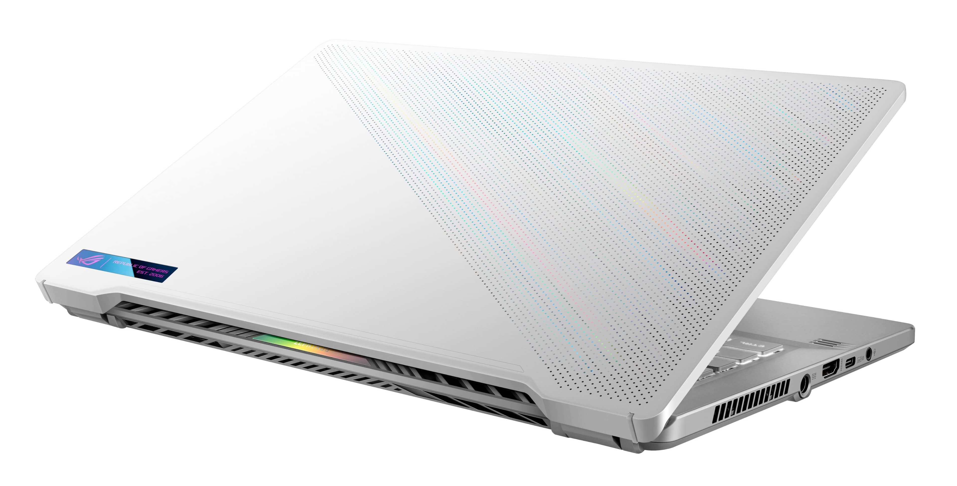 Alt View 11. ASUS - ROG Zephyrus 14" FHD 144Hz Gaming Laptop - AMD Ryzen 7 - 16GB DDR4 Memory - NVIDIA GeForce RTX 3060 - 512GB PCIe SSD - Moonlight White.