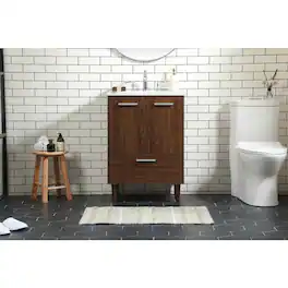 Elegant Kitchen and Bath - 24 inch bathroom vanity - Walnut