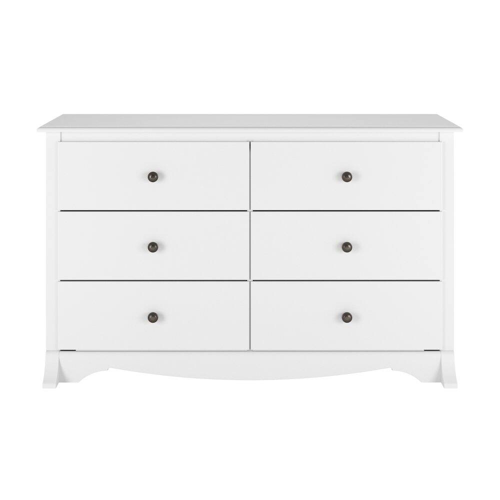 Left. Prepac - White Monterey Children’s 6 Drawer Dresser - White.