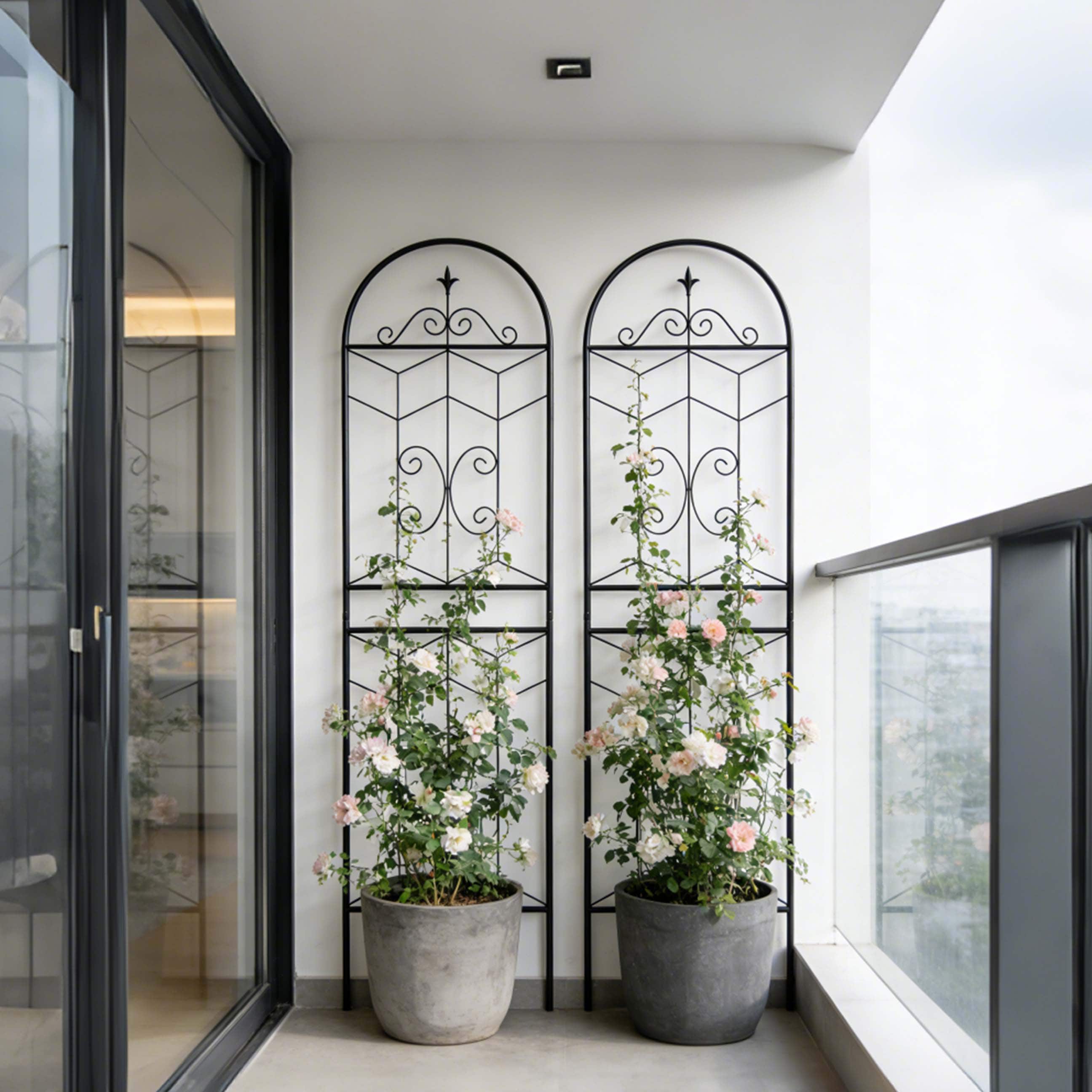 Loheer - Rustproof Metal Garden Trellis 2 Pack, 5.9 ft x 1.6 ft Climbing Plant Support price history on PriceWatchPro