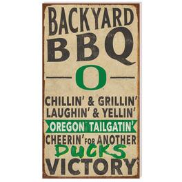 Jardine - Oregon Ducks 11'' x 20'' Indoor/Outdoor BBQ Sign - Tan