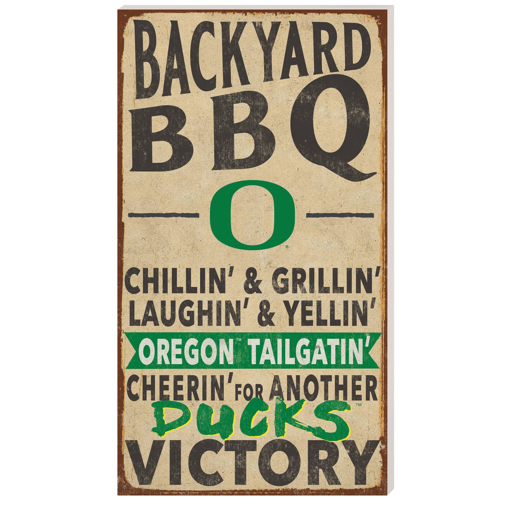 Oregon Ducks 11'' x 20'' Indoor/Outdoor BBQ Sign