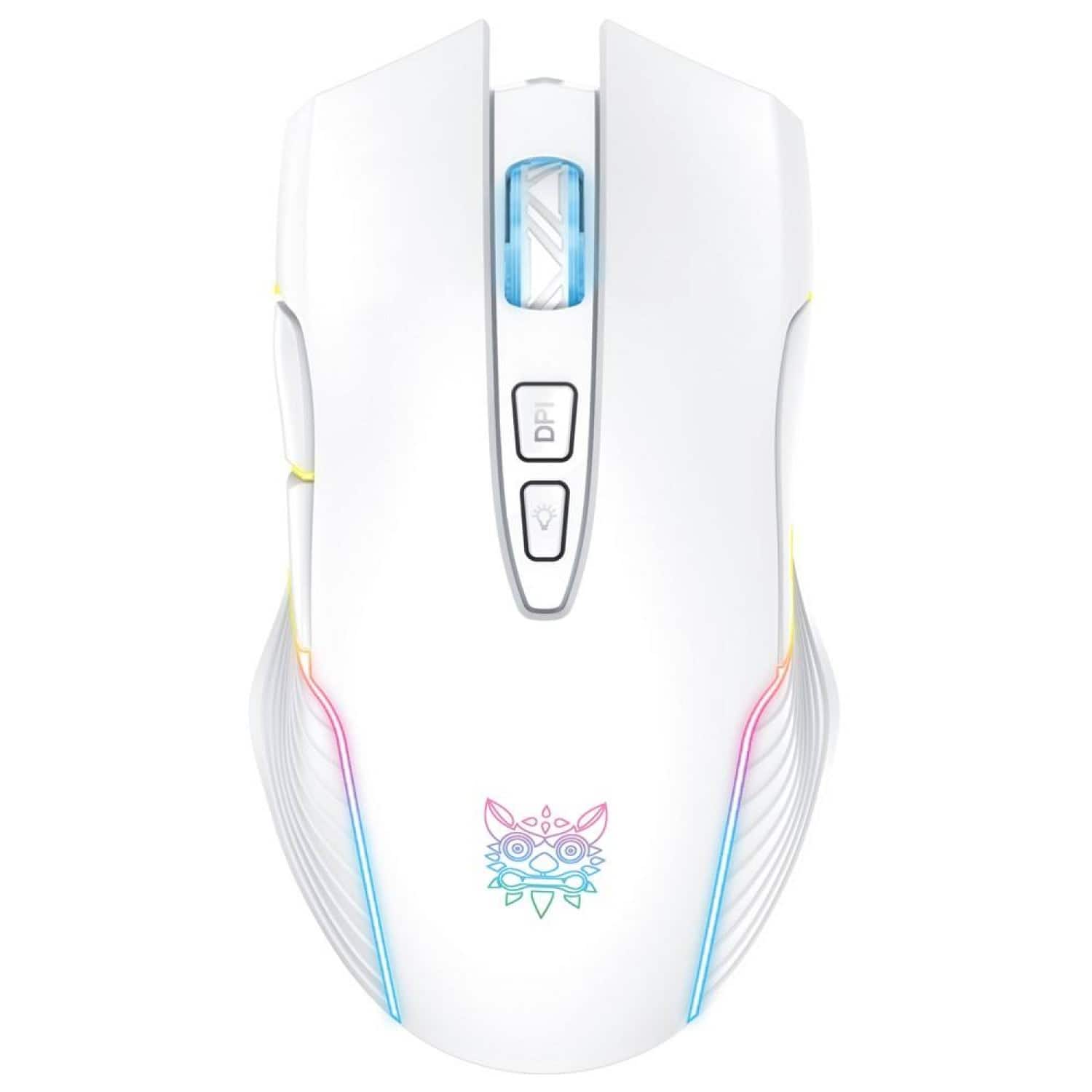 SaharaCase - Wireless Gaming Mouse | 5 Levels DPI| Rechargable Battery | USB & Type C Adapter | Pathfinder Series - Wireless - White