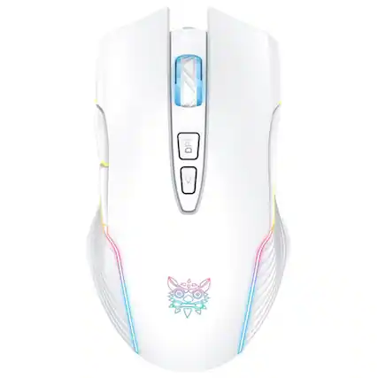 Front. SaharaCase - Wireless Gaming Mouse | 5 Levels DPI| Rechargable Battery | USB & Type C Adapter | Pathfinder Series - White.