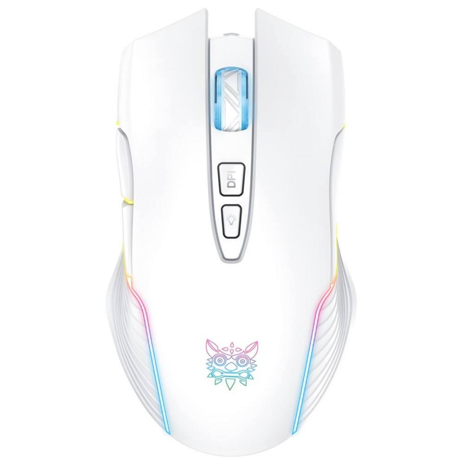 Front. SaharaCase - Wireless Gaming Mouse | 5 Levels DPI| Rechargable Battery | USB & Type C Adapter | Pathfinder Series - White.