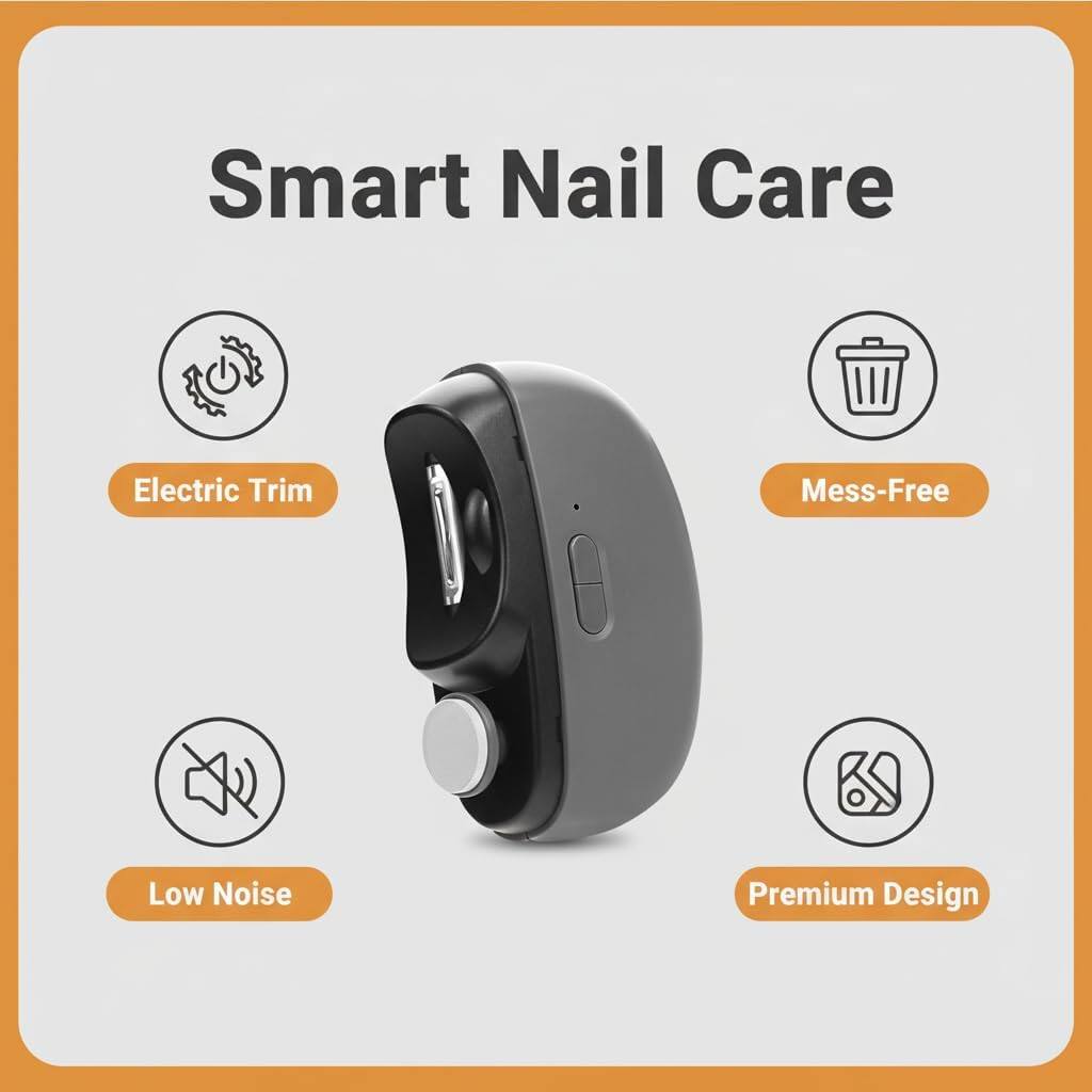 Smart Nail Care  
Electric Trim  
Mess-Free  
Low Noise  
Premium Design