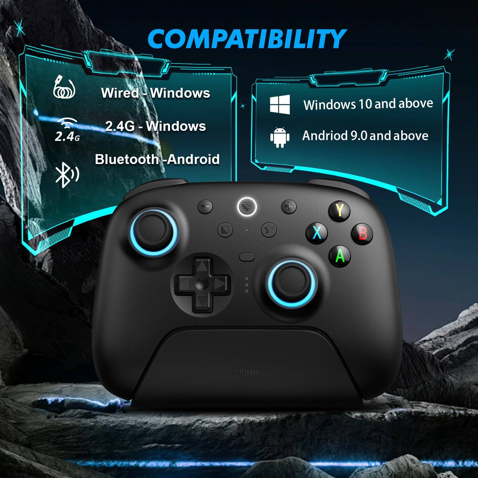 COMPATIBILITY

- Wired - Windows
- 2.4G - Windows
- Bluetooth - Android

Windows 10 and above
Android 9.0 and above