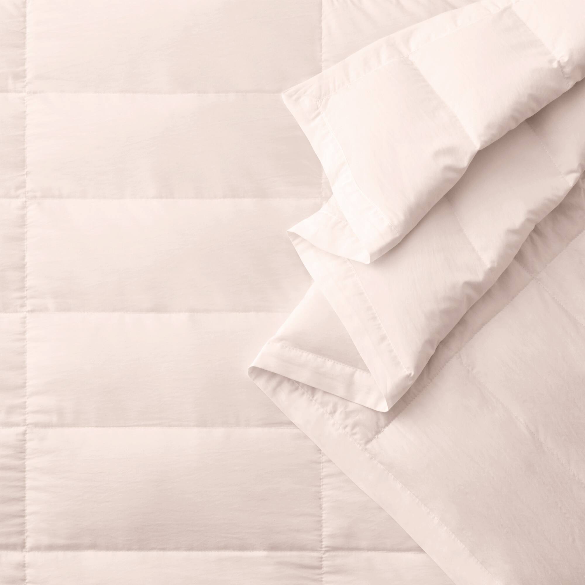 Alt View 1. Puredown - Puredown Cooling Luxurious White Down Blanket with Satin Trim Soft Bed Cover, Pink/ Tencel, 90x90 inches - Pink.