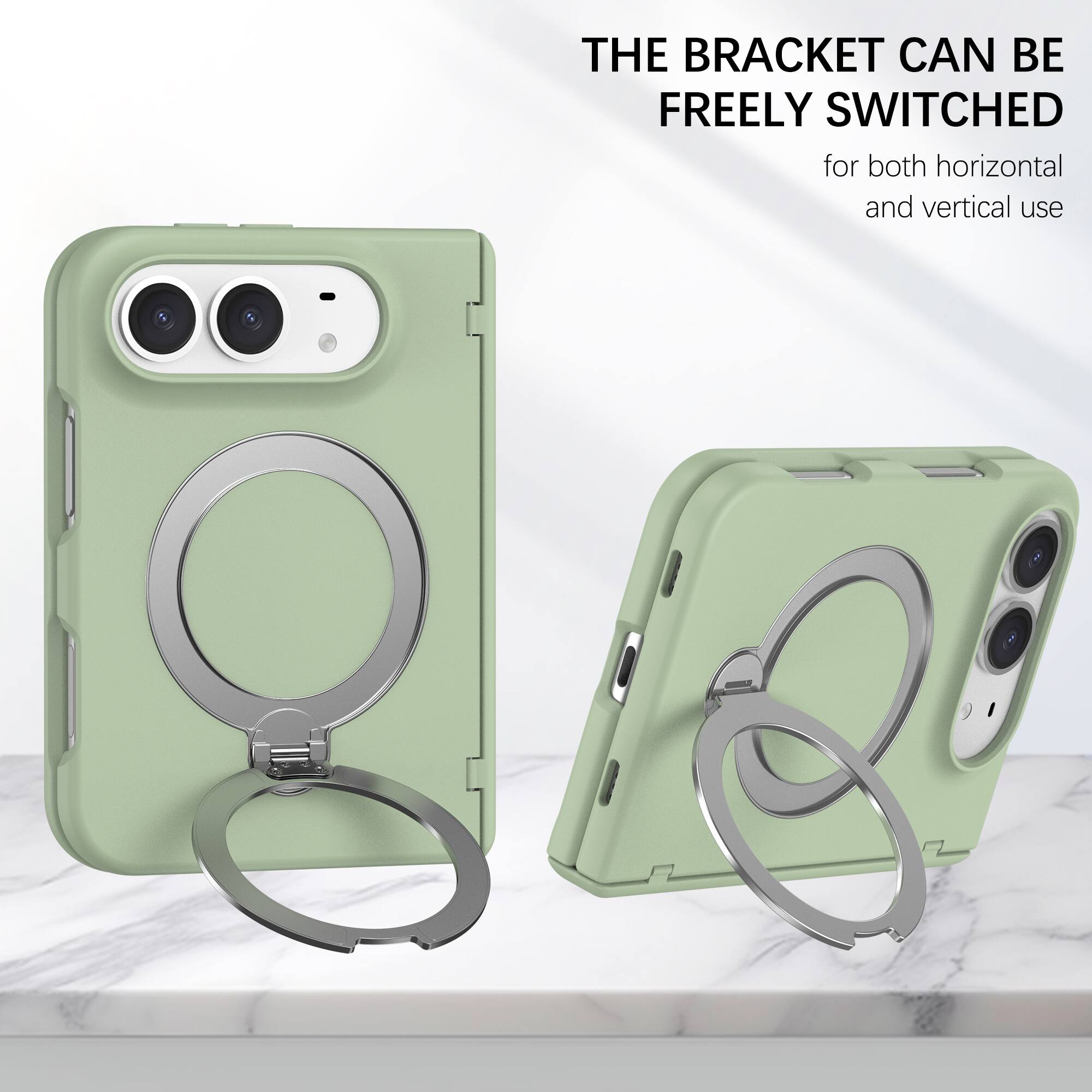 THE BRACKET CAN BE FREELY SWITCHED for both horizontal and vertical use