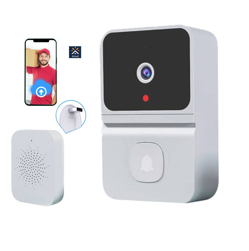 Alt View 1. Cluzine - Smart Video Doorbell with Indoor Chime, USB Plug-In,Two-Way Audio.