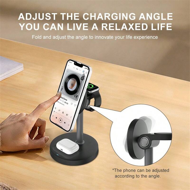 ADJUST THE CHARGING ANGLE YOU CAN LIVE A RELAXED LIFE

Fold and adjust the angle to innovate your life experience

*The phone can be adjusted according to the angle.