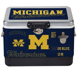 Indigo Falls - Michigan Wolverines 36-Can Medley Metal Cooler - Navy
