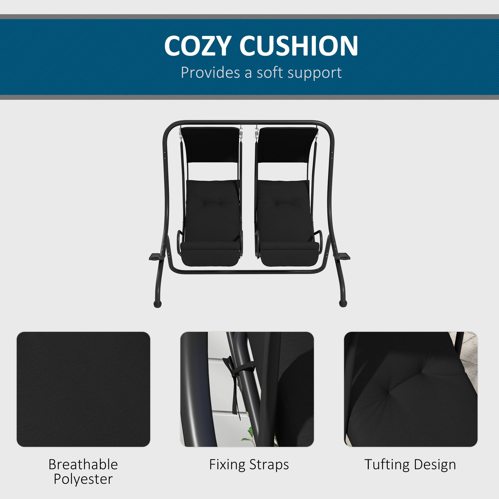 COZY CUSHION
Provides a soft support
Breathable Polyester
Fixing Straps
Tufting Design