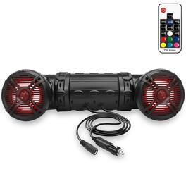 Pyle - PLATV65BT Bluetooth Speakers, 800W 6.5” Waterproof Marine Speakers with LED Lights for Outdoor Use