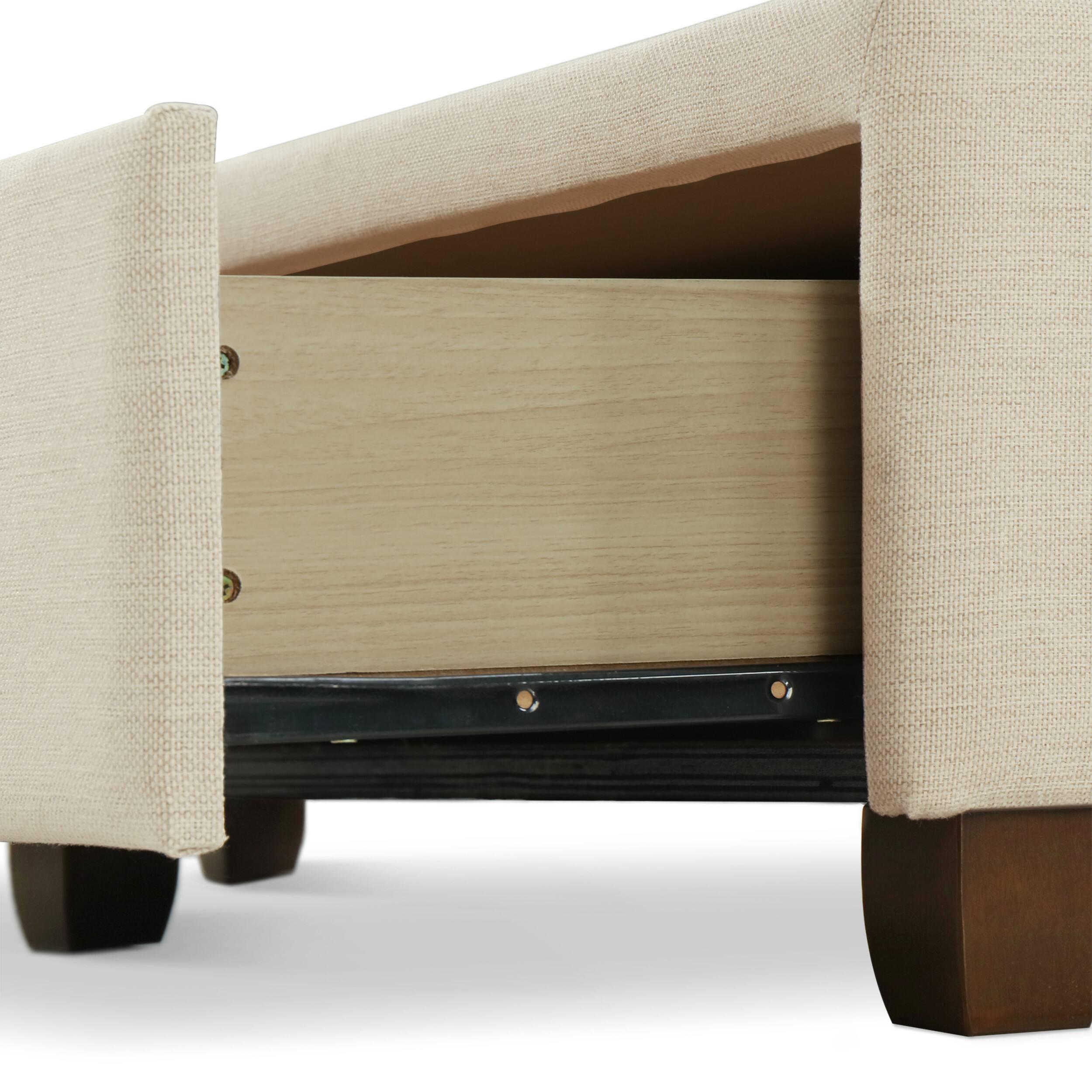 Alt View 20. Finch - Maxwell Storage Bed with Adjustable Height Headboard Queen - Beige.