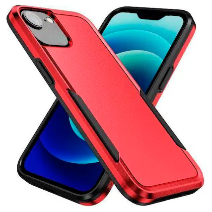 Front. Entronix - Entronix Dual-Layer Soft-Touch Case for iPhone 16E - Ultimate Protection and Style - Red.