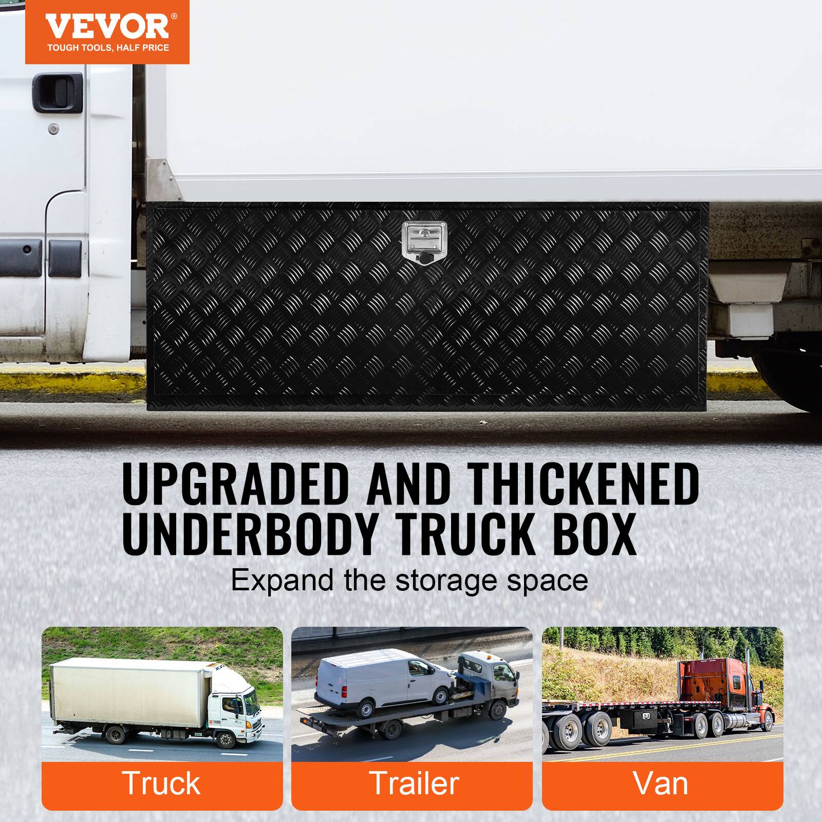 VEVOR TOUGH TOOLS, HALF PRICE UPGRADED AND THICKENED UNDERBODY TRUCK BOX Expand the storage space Truck Trailer Van