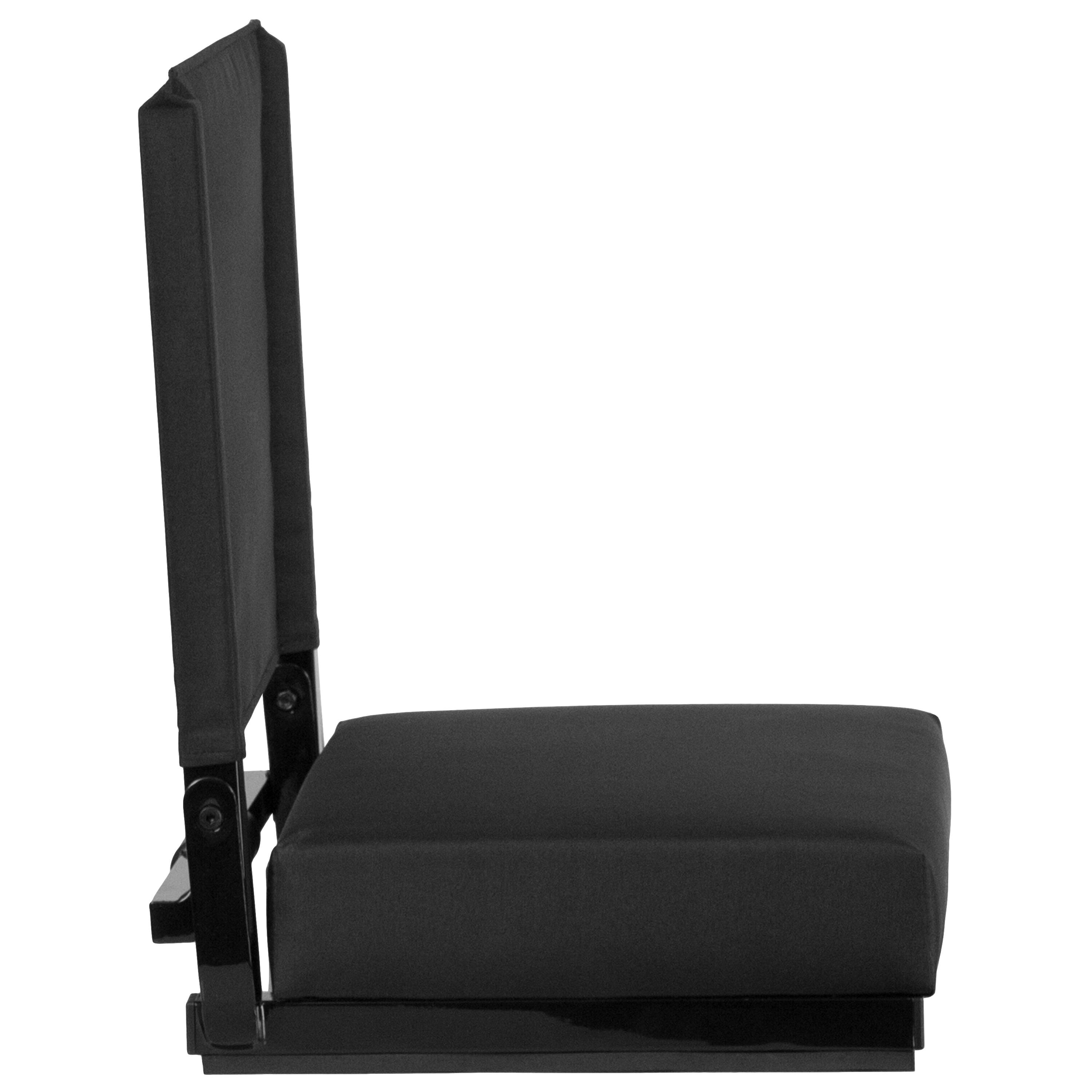 Alt View 17. Alamont Home - Grandstand Comfort Seats By Flash 500 lb. Rated Lightweight Stadium Chair-Handle-Padded Seat, Black - Black.