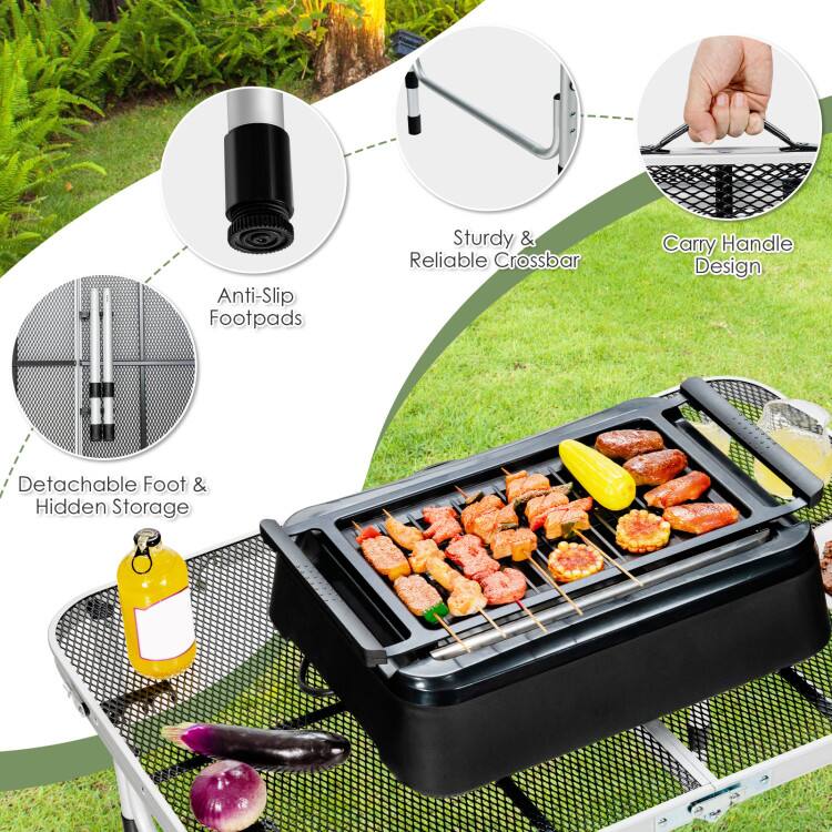 Anti-Slip Footpads  
Sturdy & Reliable Crossbar  
Carry Handle Design  
Detachable Foot & Hidden Storage