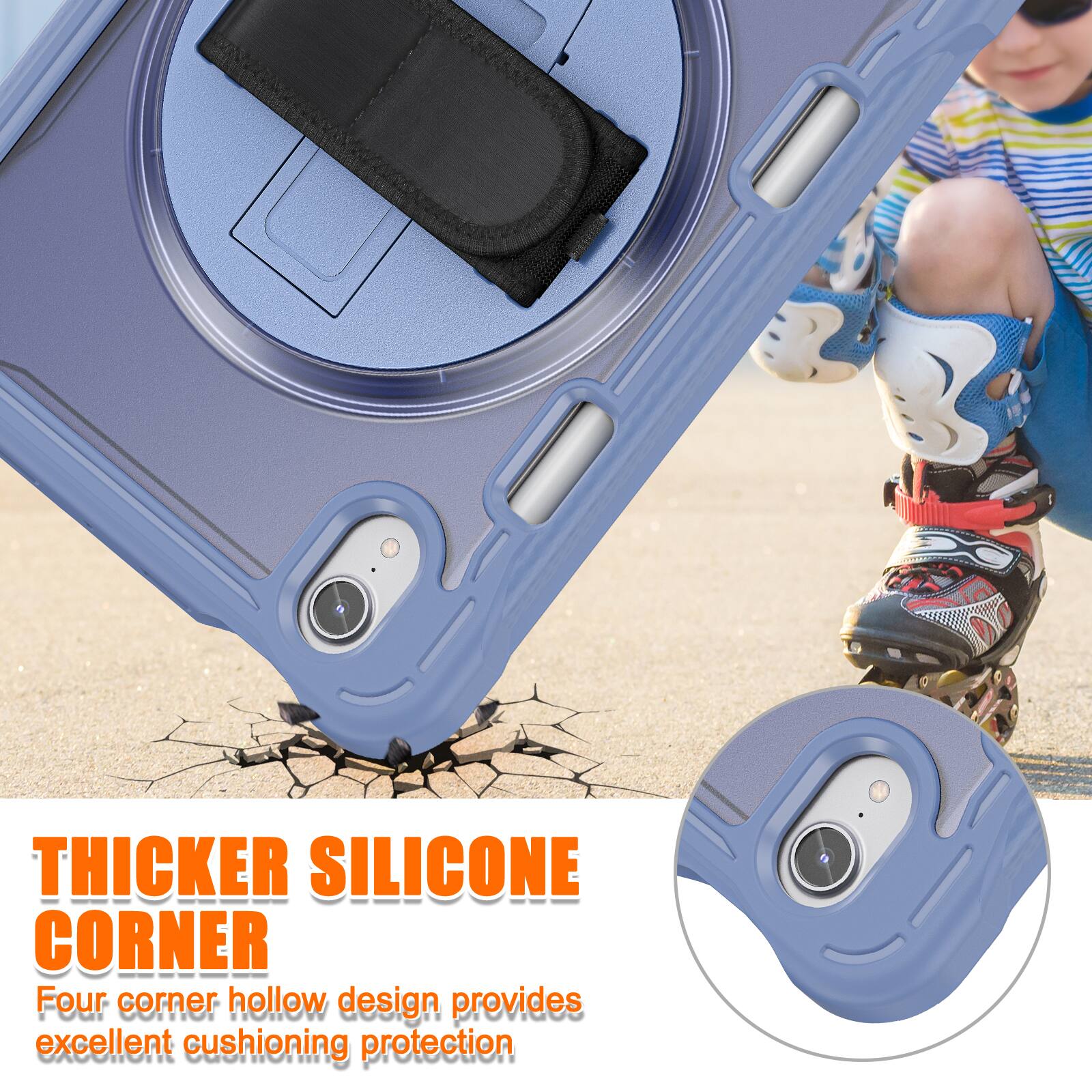 THICKER SILICONE CORNER

Four corner hollow design provides excellent cushioning protection