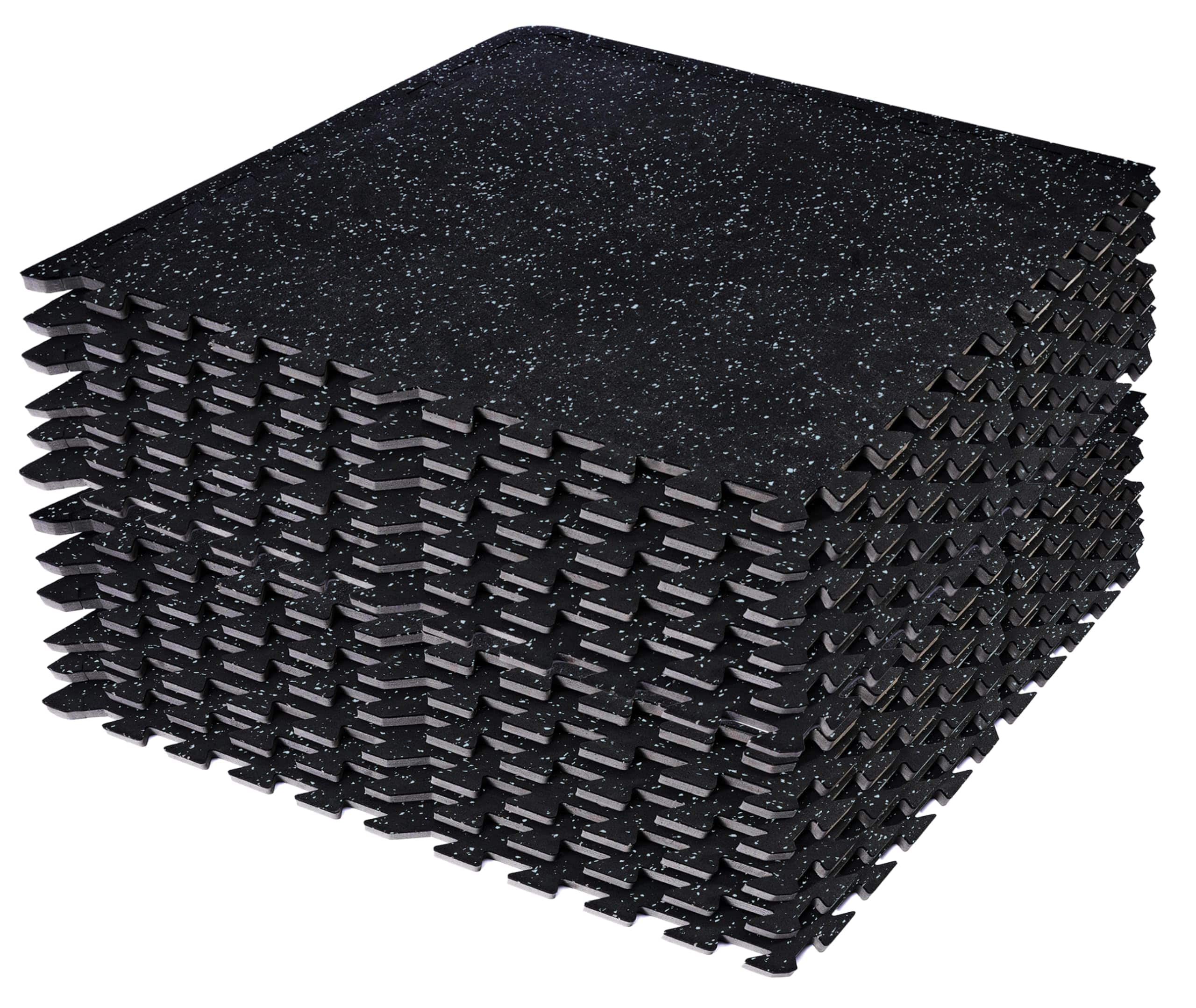 "Sorbus - Sivan Fitness 1/2"" Thick Rubber Top High Density EVA Foam Gym Flooring for Home Gym - 48 Sq Ft - Black" price history on PriceWatchPro