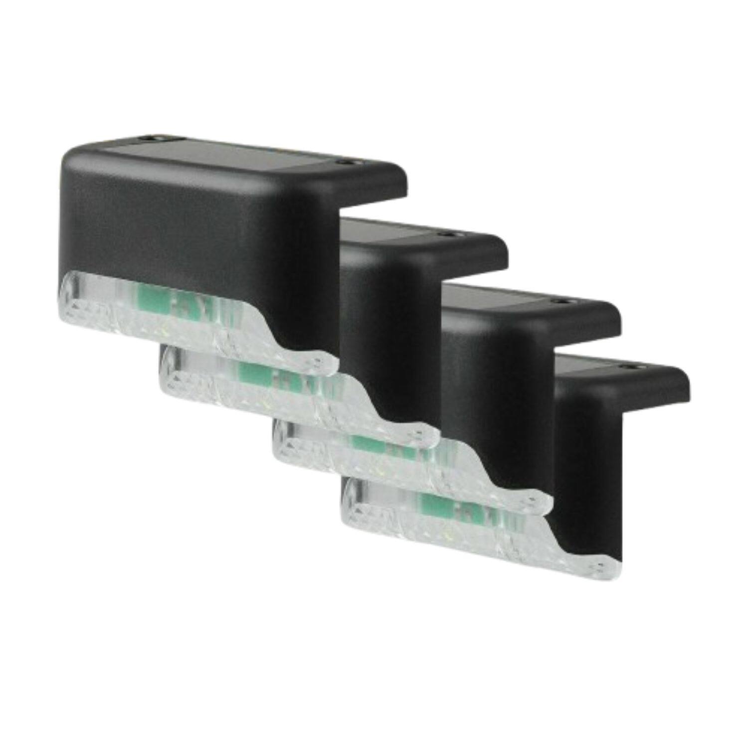 Front. Home Collection - 4-Pack Solar LED Deck Lights – Outdoor Waterproof Garden, Patio, Railing & Pathway Lighting.