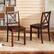 Back. Costway - Dining Chair Set of 2 Kitchen Side Chairs with Rubber Wood Legs & Cross Back - Brown.