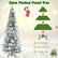 Snow Flocked Pencil Tree Hinged Design Simple Assembly Full Body Look