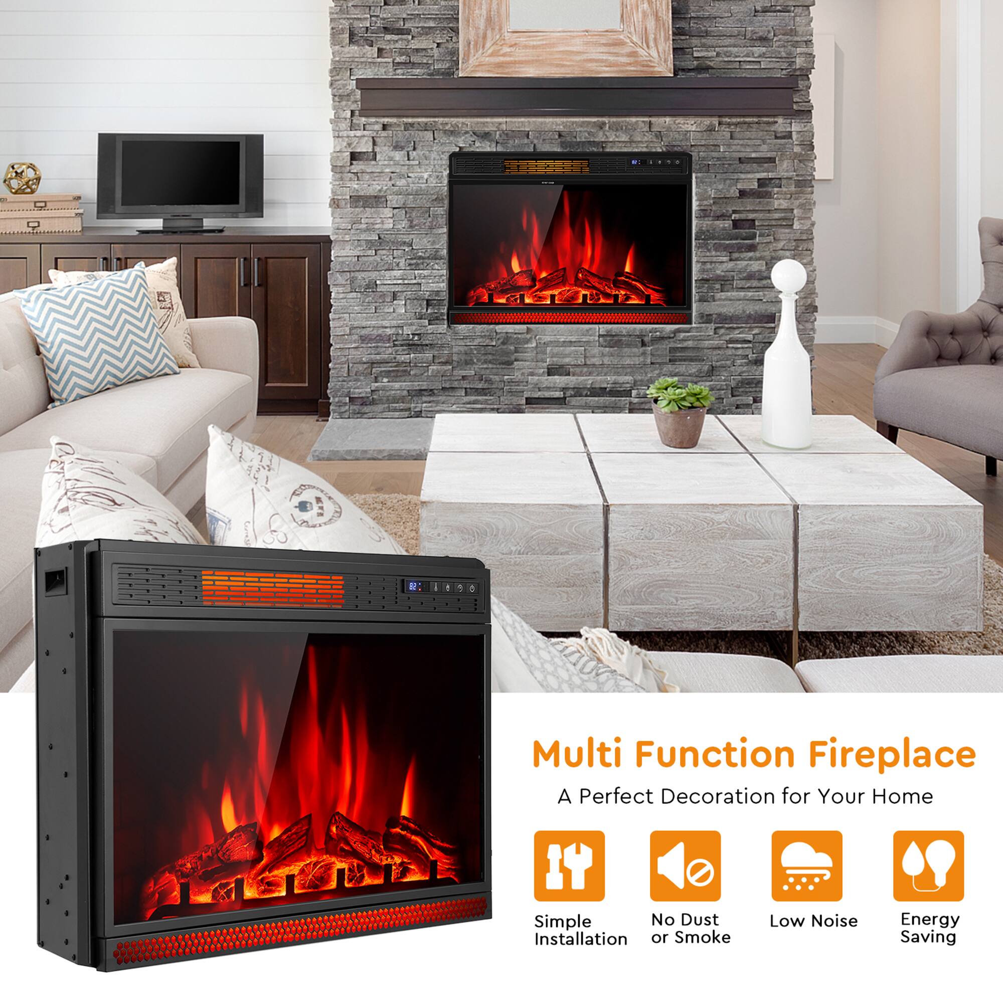Multi Function Fireplace  
A Perfect Decoration for Your Home  

- Simple Installation  
- No Dust or Smoke  
- Low Noise  
- Energy Saving