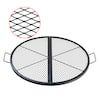 Front. VEVOR - X-Marks Fire Pit Grill Grate, Foldable Round Cooking Grate, Heavy Duty Steel Campfire BBQ Grill Grid - Black.
