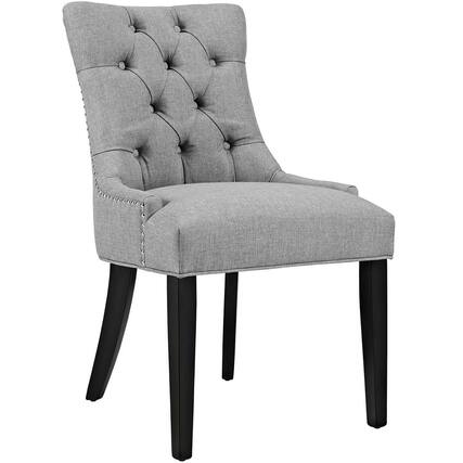 Front. Modway - Regent Tufted Fabric Dining Chair by Modway - Gray.