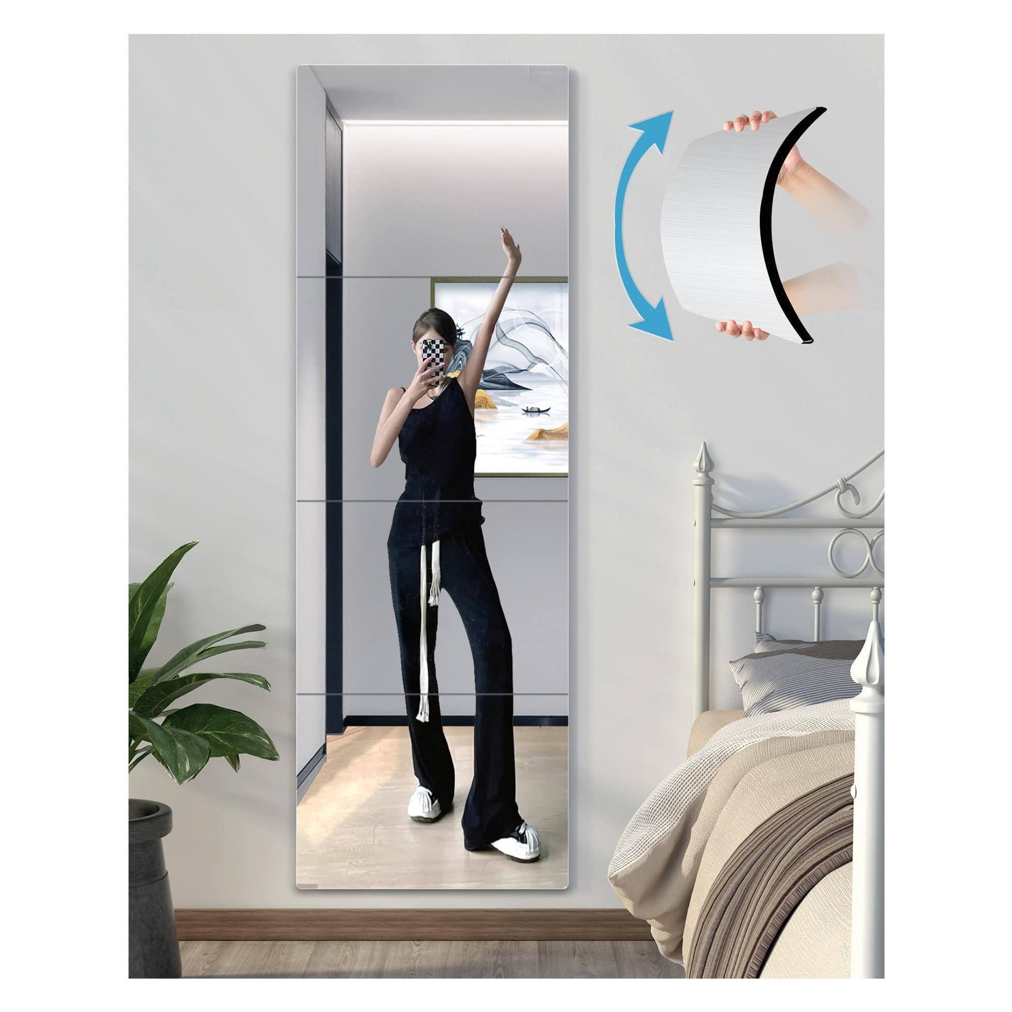 Front. Live At Space - Shatterproof Wall Mirror Full Length For Bedroom Plexiglass Gym Mirrors Home Extra Thick: 0.12 Inch 12 X 4 Workout Safe - 40"L x 10"W.