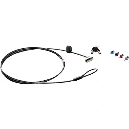 Front. HP - HP Cable Lock - 6 ft Cable - Keyed Lock - Galvanized Steel - For Notebook, Monitor, Tablet, Docking Station.