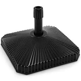 Costway - 22" Square Umbrella Base with Refillable Reservoir for Water & Sand for Poolside - Black
