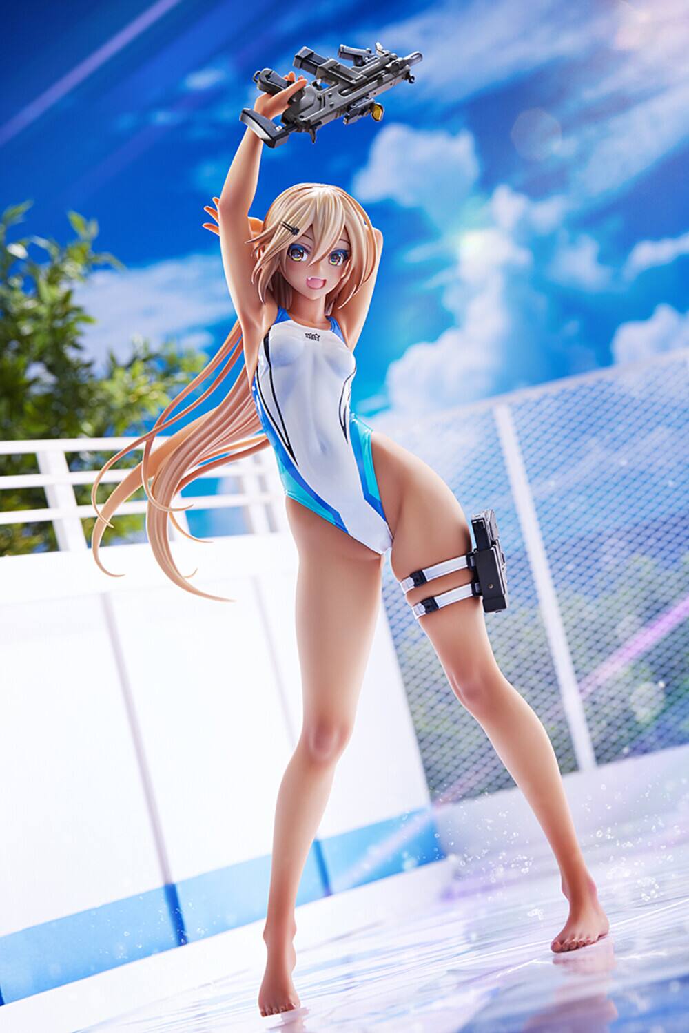 Alt View 4. PopMarket - Amakuni - Kouhai-Chan Of The Swimming Club 1/7 PVC Figure Blue Line Version   - Collectibles - Multicolor.