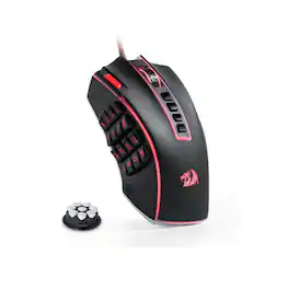 REDRAGON - M990 Wired RGB MMO Gaming Mouse 32000 DPI Remapping Keys - Wired - Black
