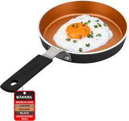 Bakken- Swiss - Bakken-Swiss Mini Egg & Omelet Pan Set – 5.5" Nonstick Skillet, Eco-Friendly, All Stoves Safe - Copper