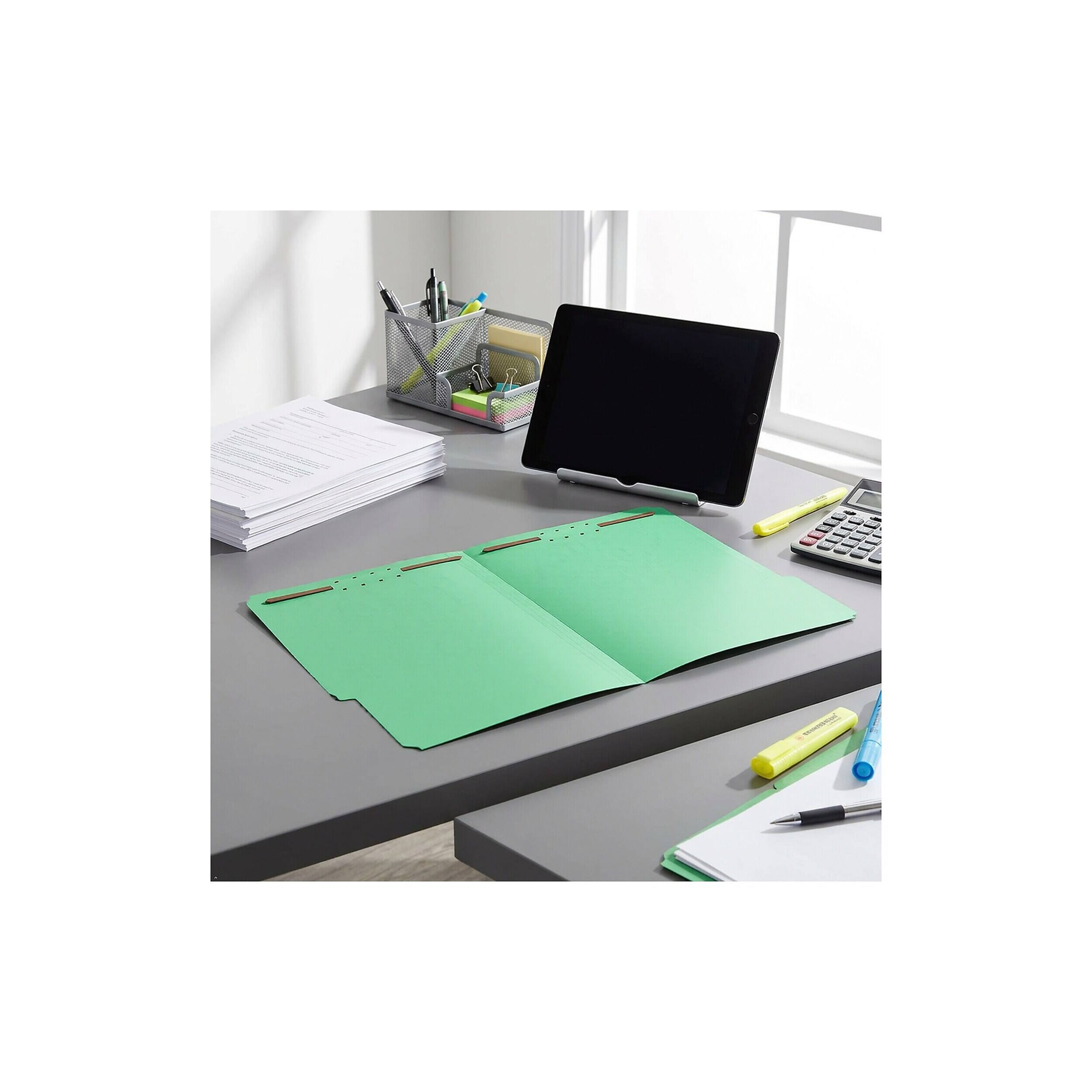 Alt View 11. Staples - Reinforced Classification Folder, 3/4" Expansion, Letter Size, 50/Box - Green.