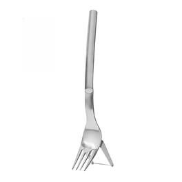 Kitcheniva - 2‑in‑1 Stainless Steel Watermelon Slicer & Carving Fork Tool - Silver