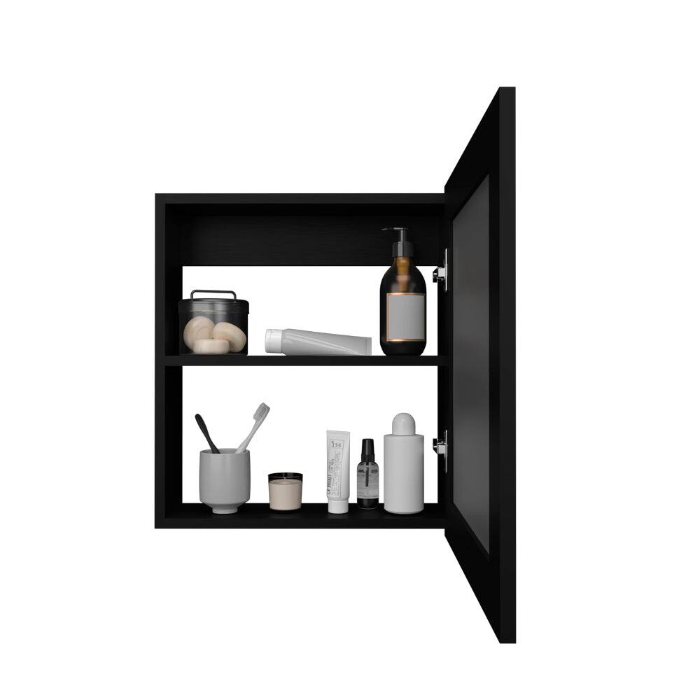Left. Treevol Furniture - Hailey Medicine Cabinet,Bathroom,Black - Black.