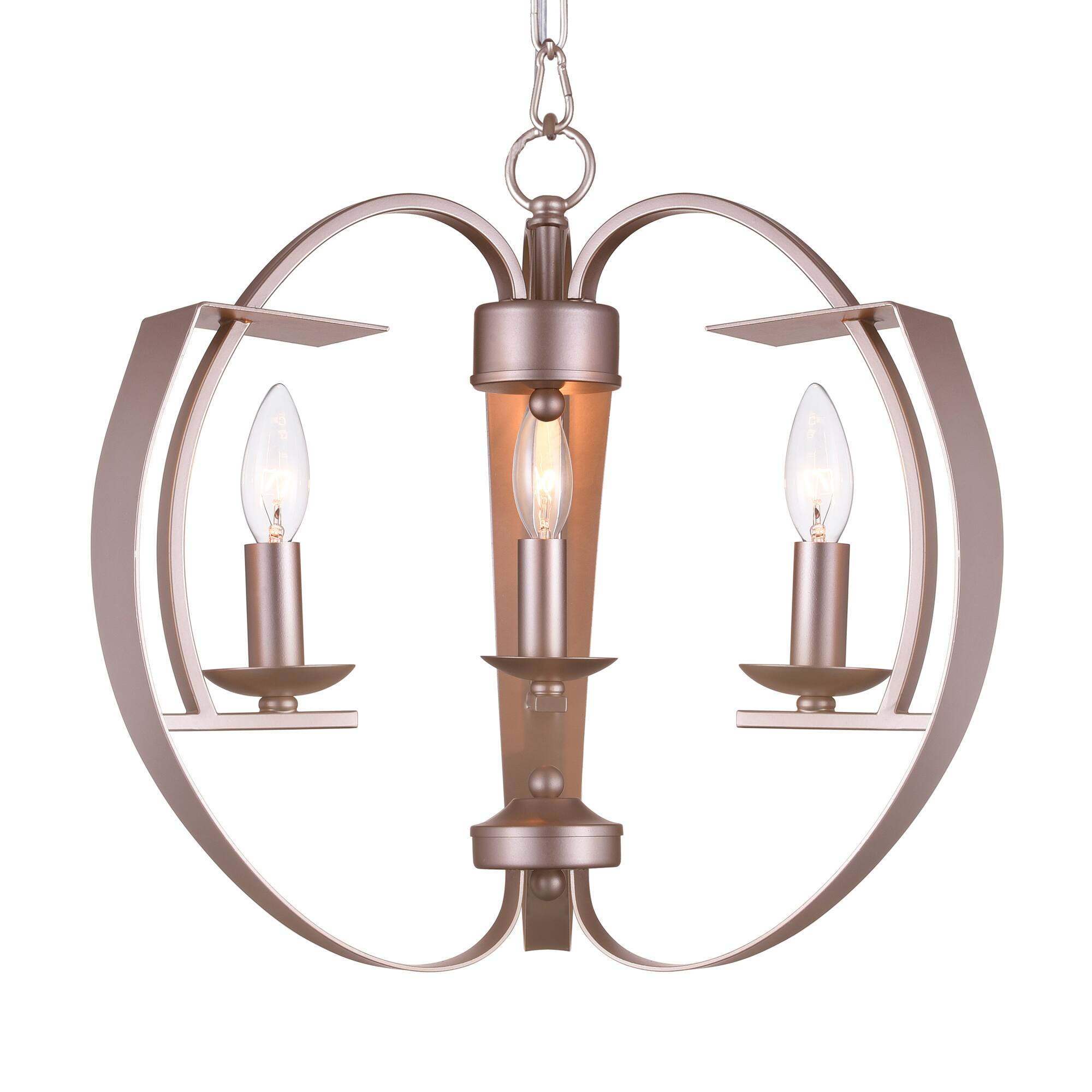 Angle. CWI Lighting - Verbena 3 Light Chandelier With Pewter Finish - Pewter.