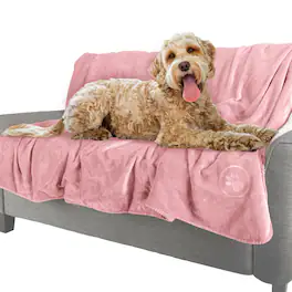 PetMaker - Dog Blanket 60x80in Sherpa Blanket Throw Blankets for Bed, Couch, Crate, or Car Machine Washable Puppy Essentials - Pink