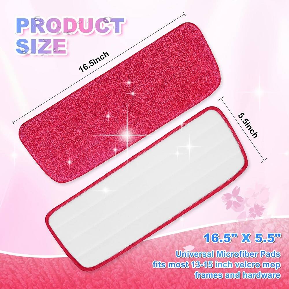 PRODUCT SIZE  
16.5" X 5.5"  
Universal Microfiber Pads fits most 13-15 inch velcro mop frames and hardware