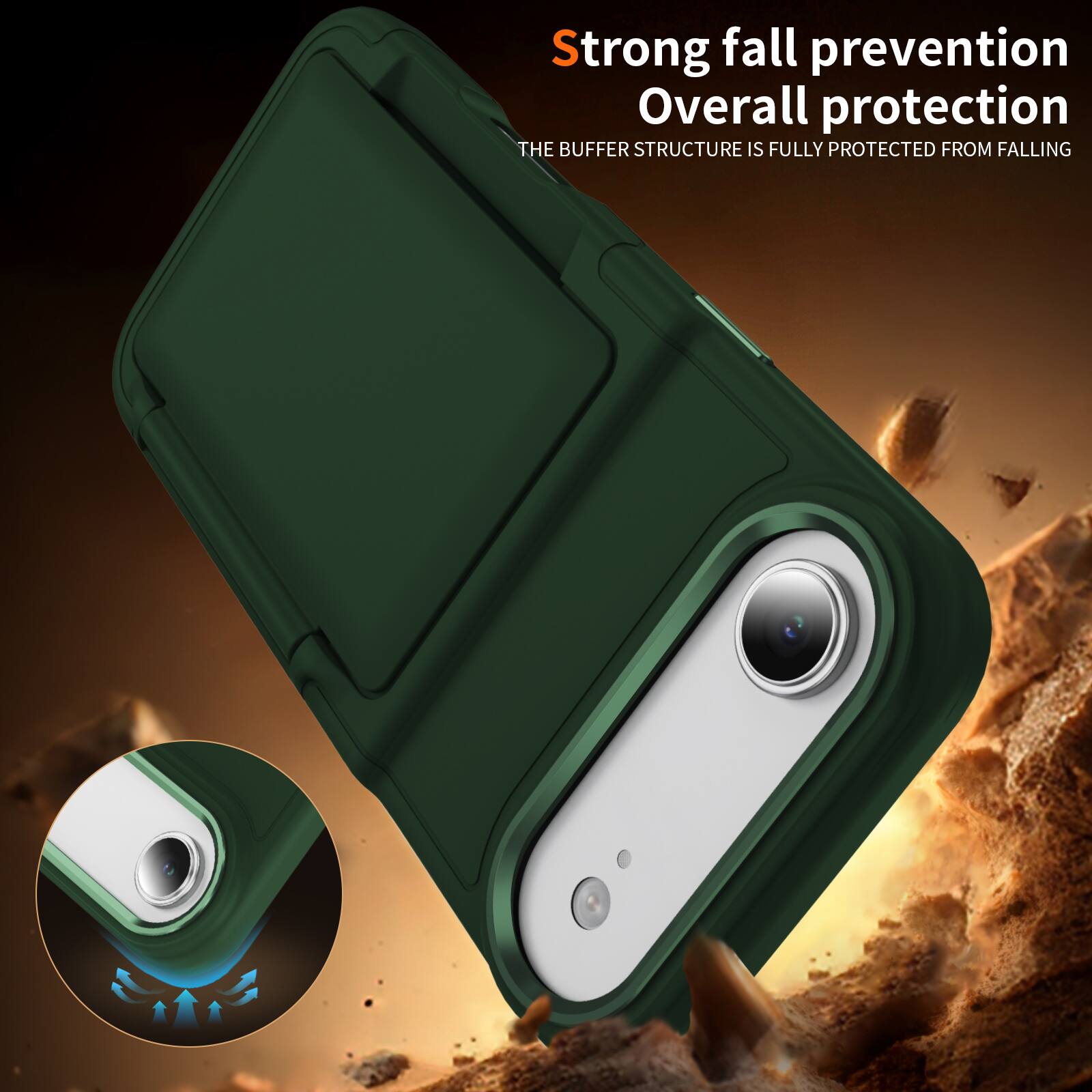Strong fall prevention  
Overall protection  
The buffer structure is fully protected from falling