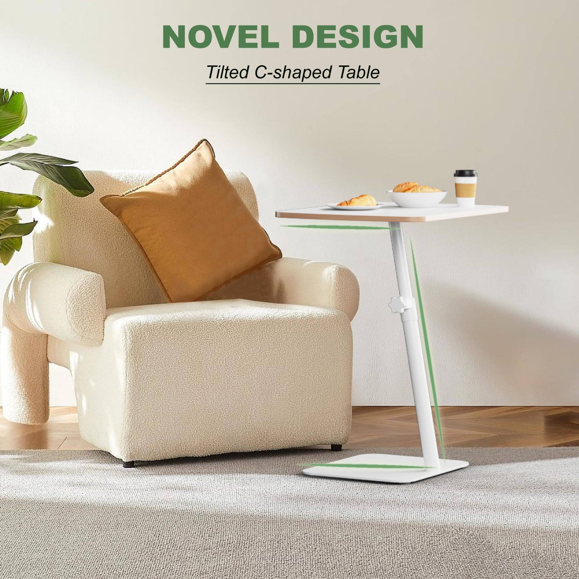 NOVEL DESIGN  
Tilted C-shaped Table