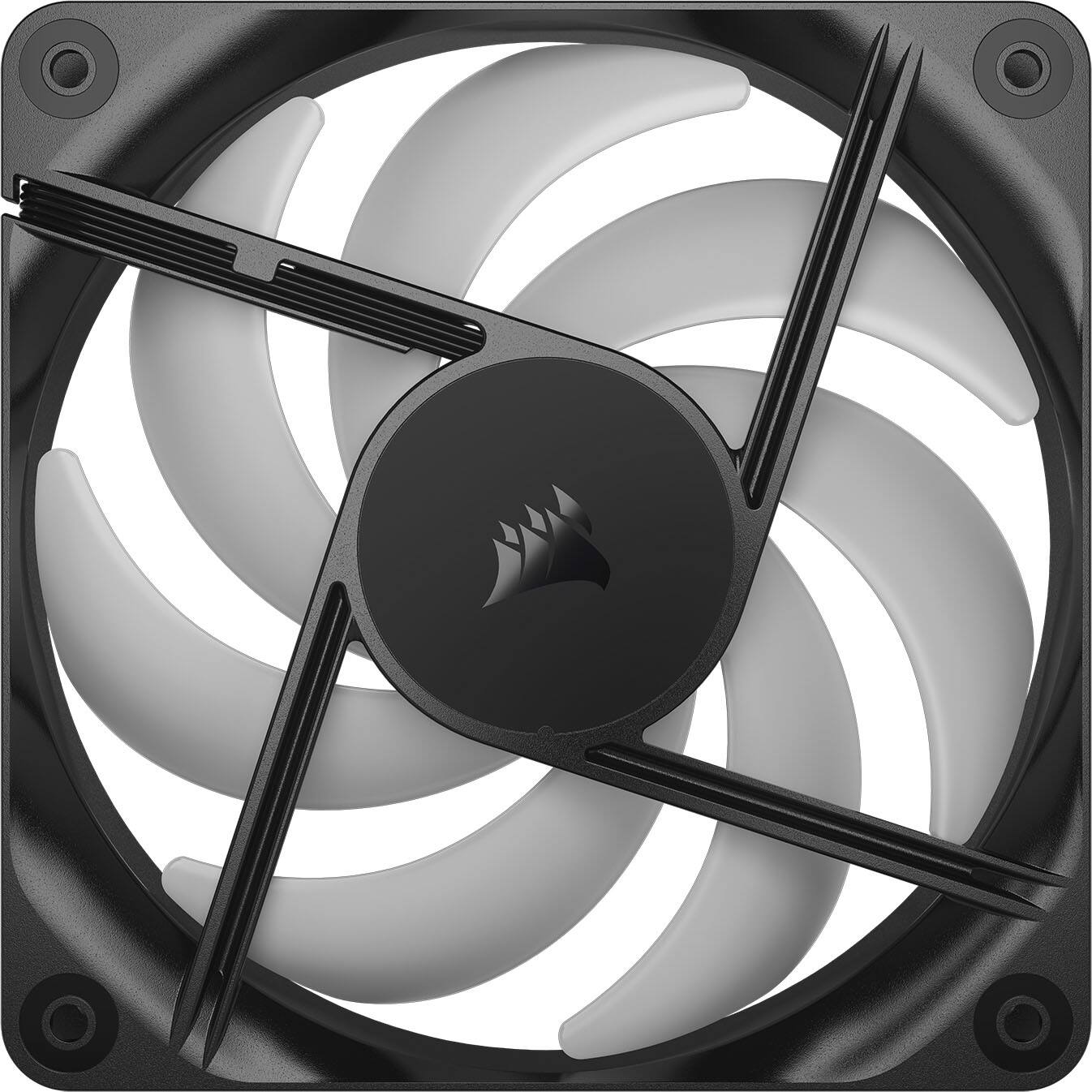 Alt View 13. CORSAIR - RS120-R ARGB 120mm PWM Fans (3-pack) - Black.