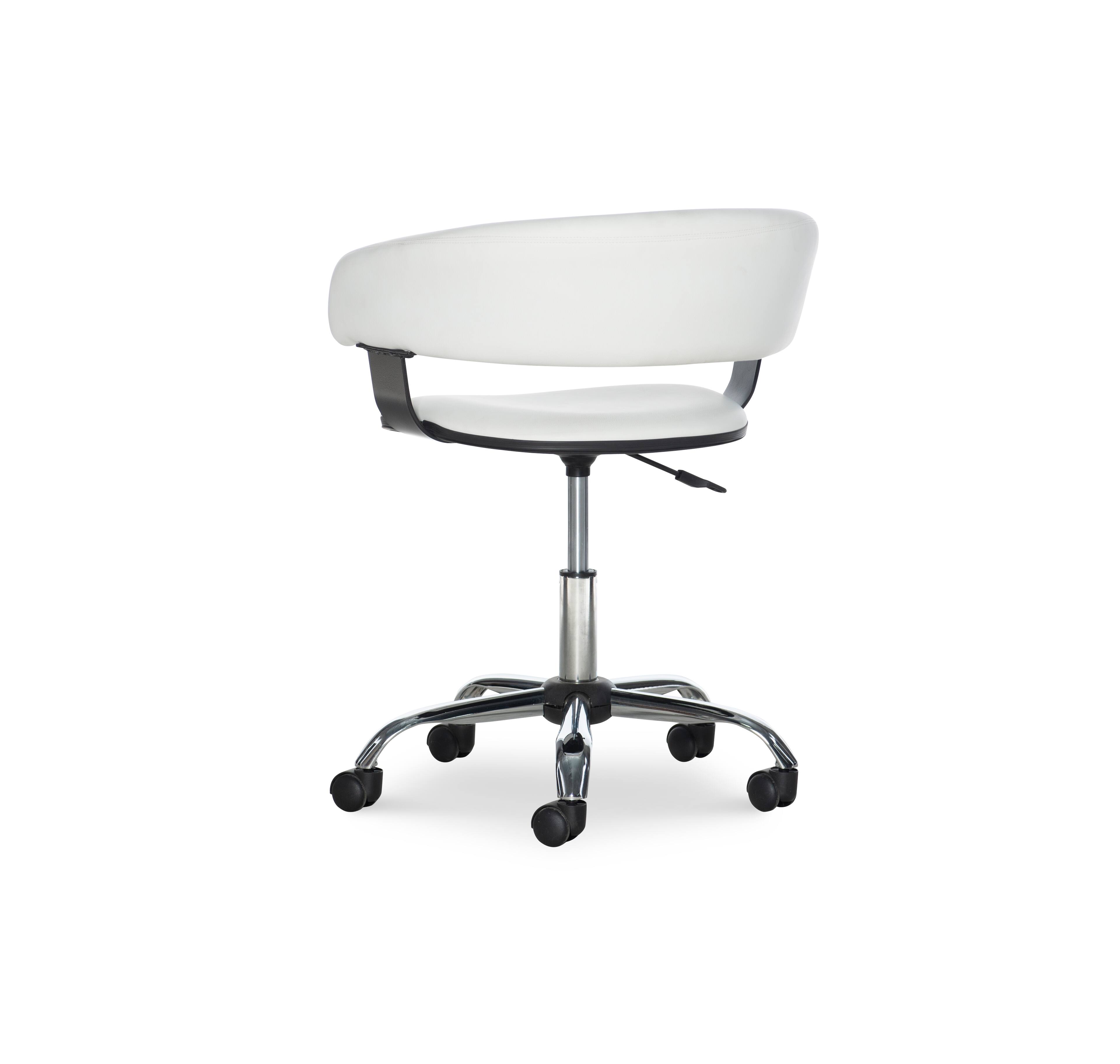 Alt View Zoom 26. Linon Home Décor - Walton Map Printed Glass Desk Set With Faux Leather Gas Lift Chair - White & Chrome.