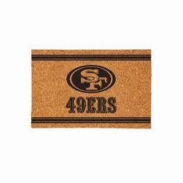 Evergreen Enterprises - San Francisco 49ers 24" x 36" Outdoor Monochrome Team Logo Coir Mat - Brown