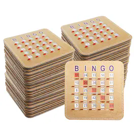 GSE Games & Sports Expert - 200-Pack Shutter Bingo Cards, Easy-Read Large Print Bingo Cardboard with Sliding Windows
