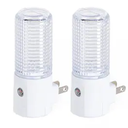 Home Collection - 2 Pack Plug-In LED Night Light with Auto Dusk-to-Dawn Sensor - White